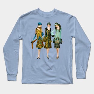 Vintage 1920s Art Nouveau Ladies Long Sleeve T-Shirt